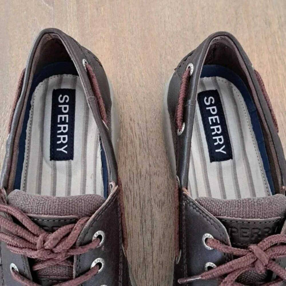 Sperry Billfish™ 3-Eye Boat Shoe - Color: Brown - Size: Men 11.5 - Picture 3 of 9